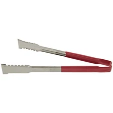 Vollrath 47812-20 Tong - Red Handle, Flat Edges, 12"L