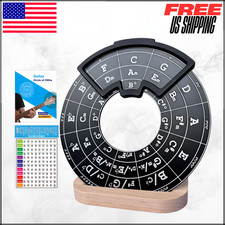 Circle Of Fifths Wheel Metal Melody Tool W/ Guitar Chord Chart Music Theory Book