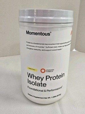 Momentous Essential Grass-Fed Whey Protein Powder 625g Vanilla