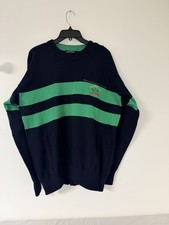 Paul  Shark Yachting Sweater XL Italy Wool Blend Navy Green Zip Pockets