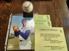 Fergie Jenkins Signed Baseball & Photo Cert And Ticket
