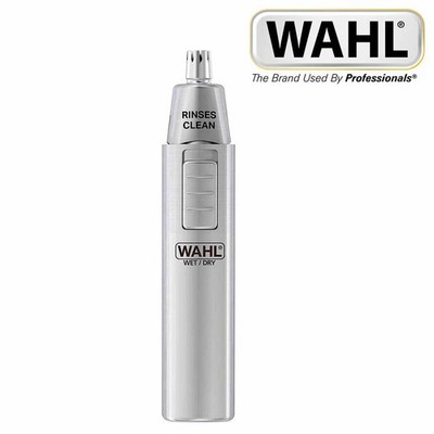 Wahl 5560-500 Nase Ohr Augenbrauen Trimmer Nass Trocken Satin Silber Herren Pflege