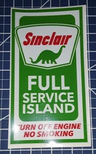 SINCLAIR GAS Dinosaur Full Service Island Decal - Super High Gloss Vintage Dino