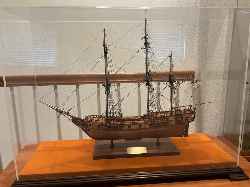 Baroldo Fregata Sarda 18th Century Frigate Model Ship Wood Display Case