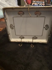 VINTAGE NIPPON GOLD MORIAGE ROSE TRINKET DISH ROPE BORDER 1911-21 MINT