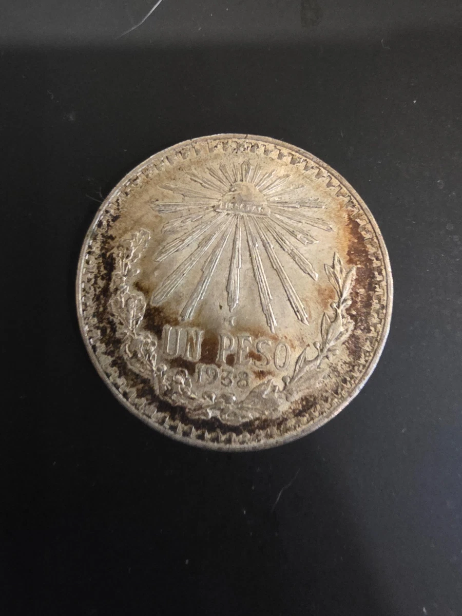 Las mejores ofertas en 1 Peso Plata 1938 AÑOS monedas de México