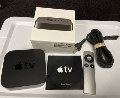Apple TV A1469 3rd Generation Media Streamer w BOX Remote & cord Complete Tested