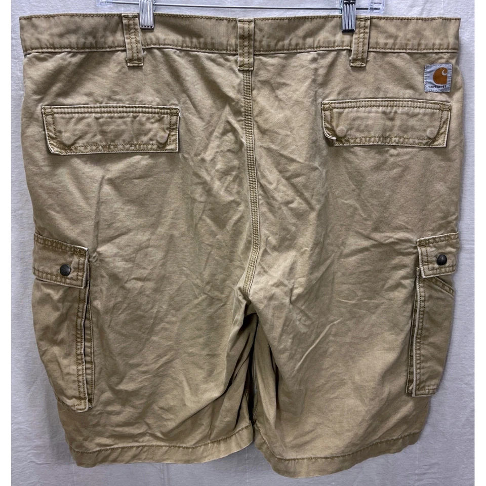 Carhartt Relaxed Fit 100277 253 Rugged Cargo Canvas Work Tan Shorts Mens 42 - Image 2 of 4