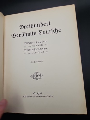 M. Klinkicht Dreihundert Berühmte Deutsche 3 Hundred Famous Germans VTG 1912 - Picture 4 of 10