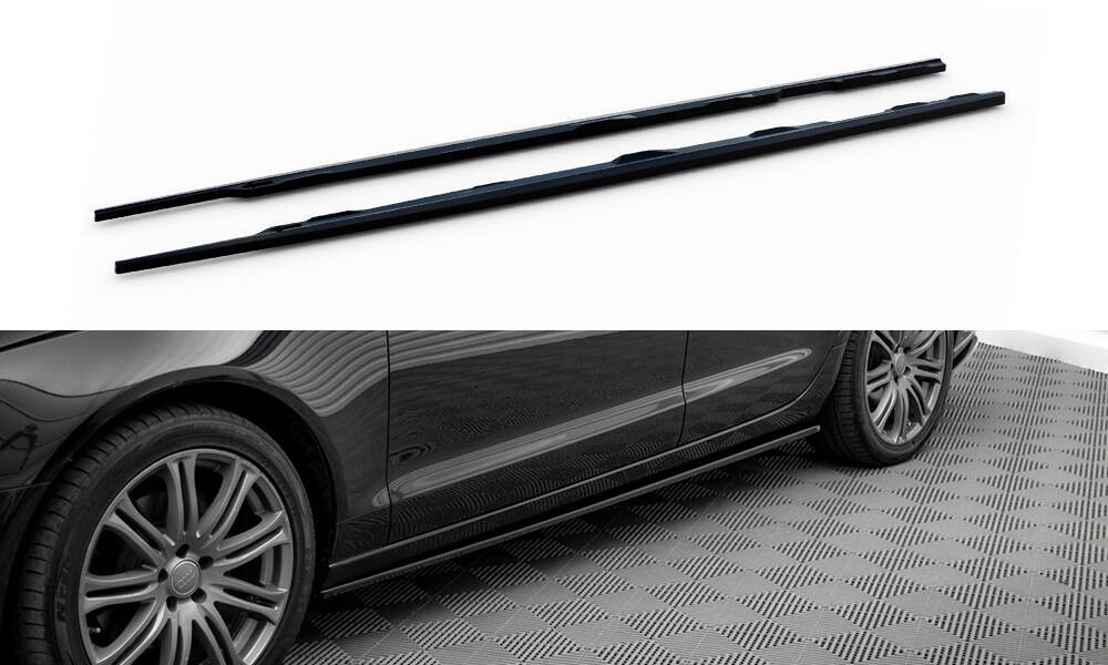 Bas de caisse Maxton V.2 pour Audi A6 C7 en plastique ABS noir