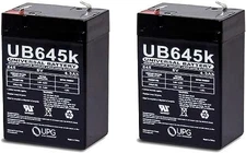 UPG UB645-F1 D5733 6V 4.5Ah F1 AGM Rechargeable Batteries - 2 Pack