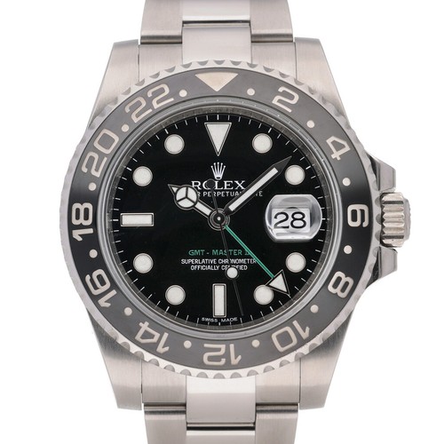 Rolex Gmt-Master II 116710LN with 40mm Oystersteel case and Black dial. Excel...
