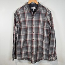 Carhartt Relaxed Fit Shirt Men  s Size Large Plaid Retro 90s Rugged Brown Flannel