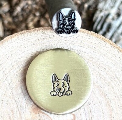 German Shepherd Dog Cute Metal Stamp Marking Steel Die Impact Punch Stamp Tool