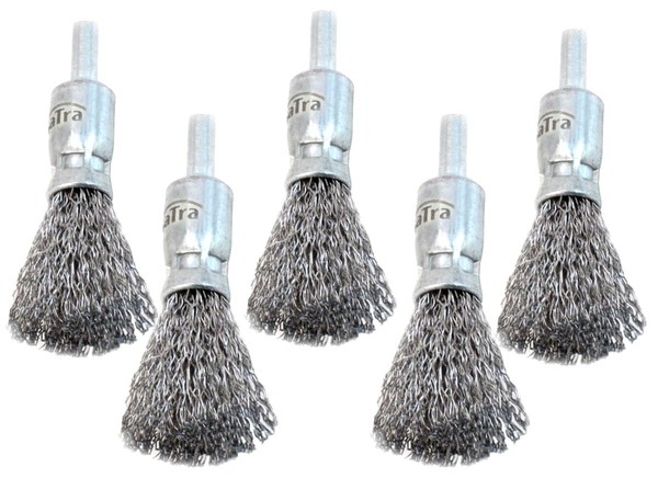 5X PinselbüRste DrahtbüRste TopfbüRste 17Mm StahlbüRste RundbüRste Bohrmaschine-image