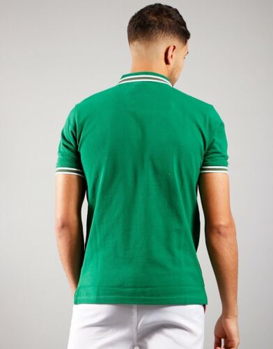 FILA Men Cotton Euro 2021 Football Vintage Tipped Collar Polo Shirt T shirt top - Picture 15 of 20