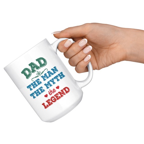Dad Man Myth Legend Coffee Mug, Fathers Day Mugs, Best Christmas Birthday Gift - 第 4/8 張圖片