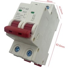2 Pole Miniature Circuit Breakers MCB miniature circuit breaker 10-32A