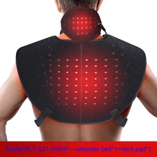 Near Infrared Red Light Therapy Device for Neck Back Pain Relief Shoulder Belt