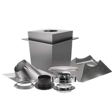 Chimney Pipe Up Through the Ceiling Basic Install Kit 6 in. x 17 in. Triple-Wall