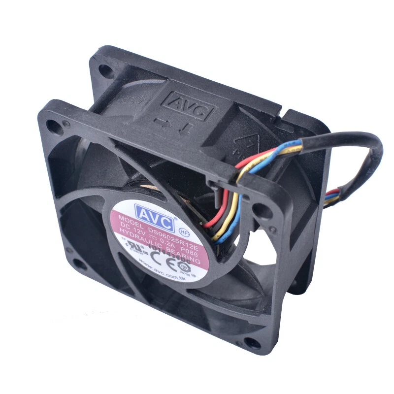 1PC NEW AVC DS06025R12E 6025 60x60x25mm 12V 0.20A 4PIN Cooling Fan Fast Shipping - Image 4 of 4