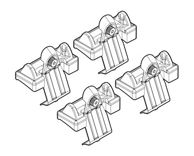 ATTACHMENT KIT - 103 NORDRIVE FIAT 500L TREKKING (ALSO GLASS ROOF) (11/13>)