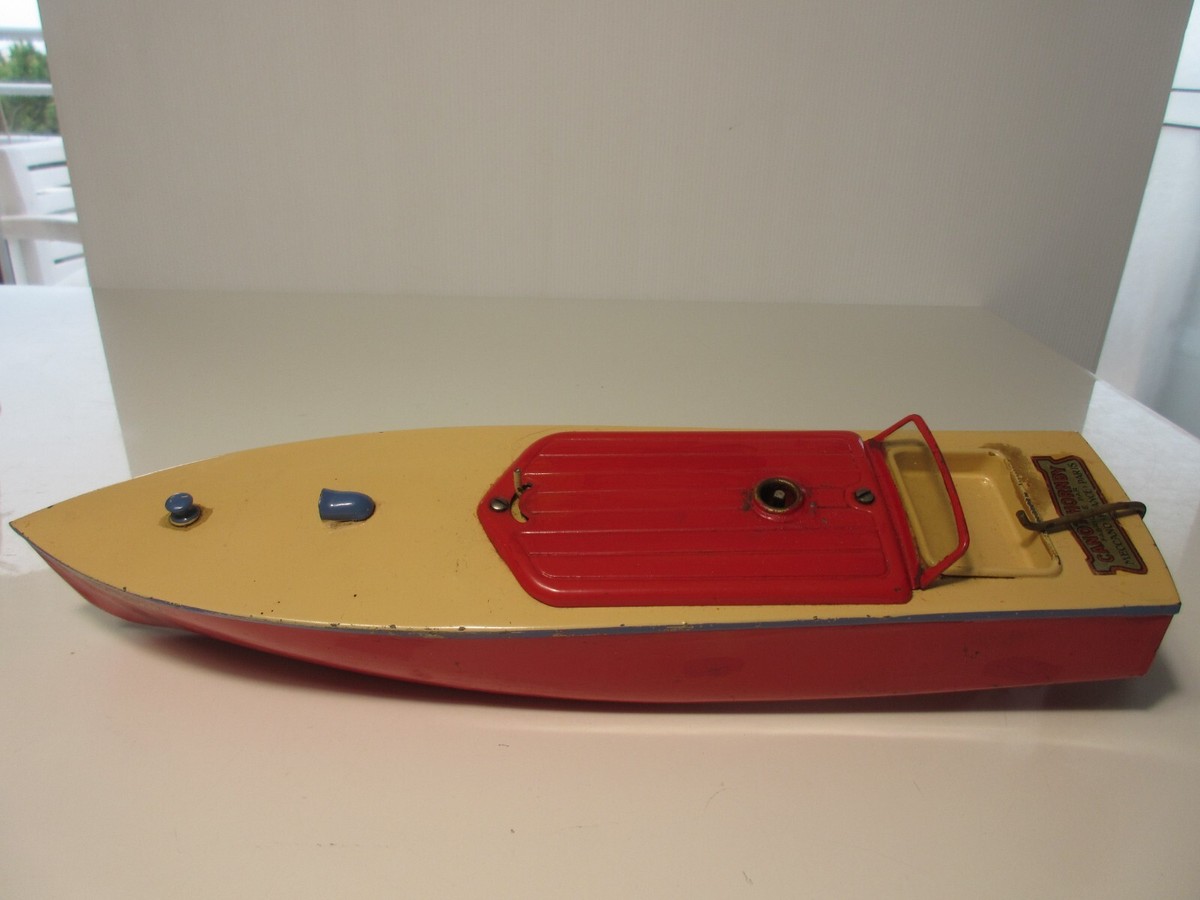 Ancien bateau canot de bassin Hornby meccano pegase old boat