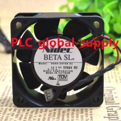 D06A-24TS8 01 NEW Nidec  24VDC 0.15A 60*60*25MM 6CM 2 Wire Inverter Cooling Fan