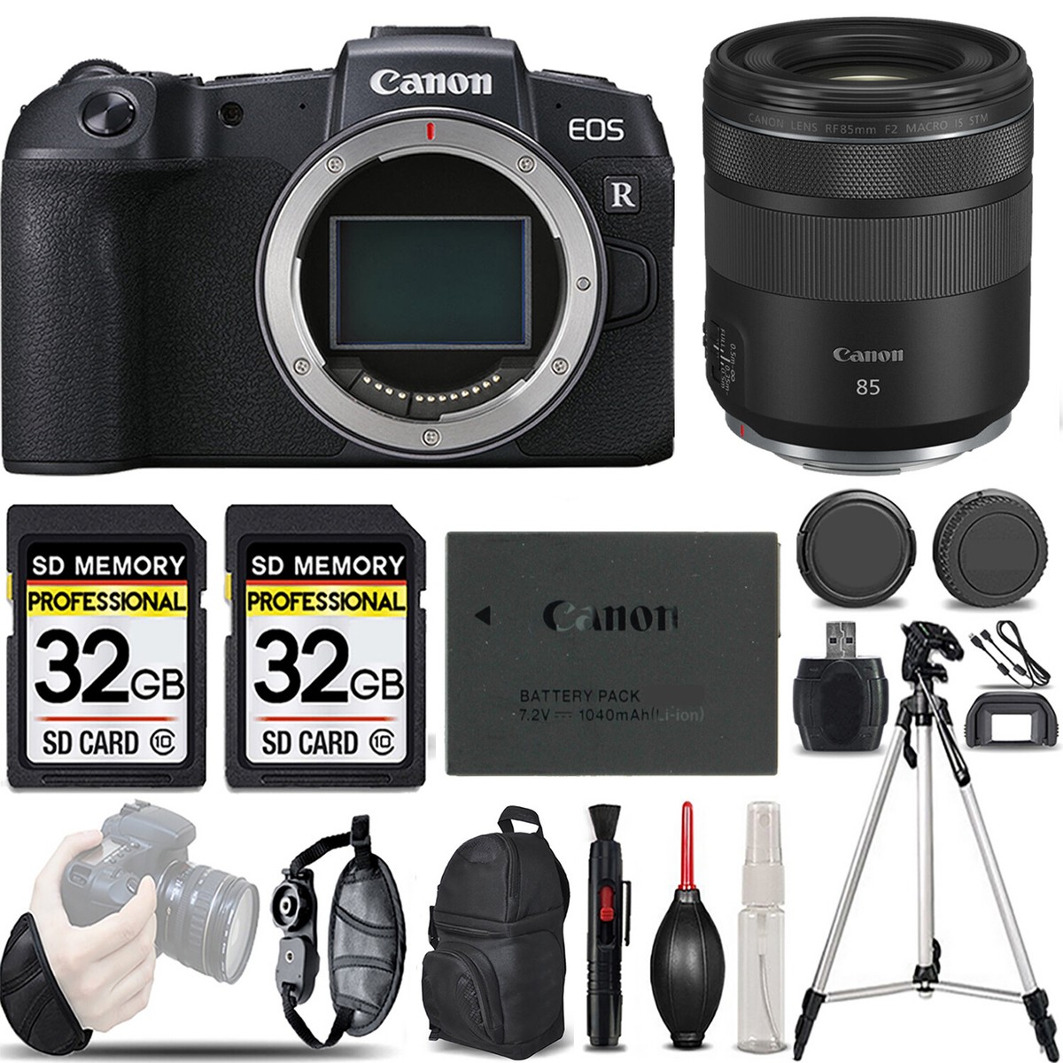 Canon EOS RP+RF85mm F2 レンズセット Canon EOS RP Mirrorless Camera +85mm f/2 Macro IS STM Lens -LOADED