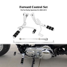 Complete Forward Controls Kit Foot Pegs Levers Linkage Set Fit For Harley XL 883