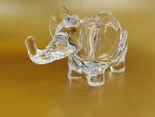 A Glass Elephant - Jewellery/Trinket/Ring Holder (Vannes Art Glass, France?)