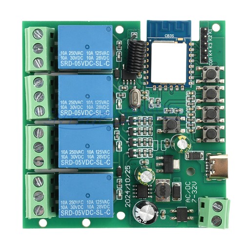 4 Channel Relay Switch Module Tuya Smart WIFI Remote Control Relay 2.4GHz 433MHz - Bild 4 von 11