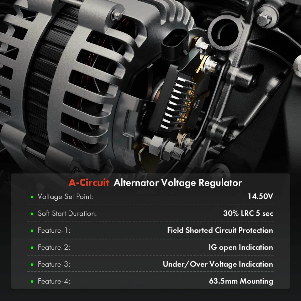 Regulador de alternador A-Premium para Honda Civic Chevy Spectrum Pontiac Geo Isuzu Foto 2 de 4