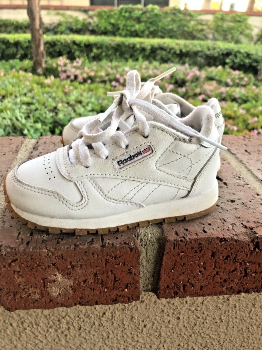 White reebok cheap classic toddler