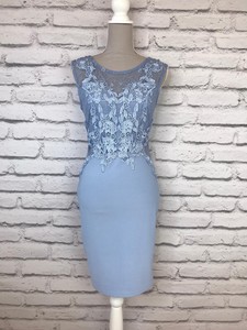 lipsy pale blue lace dress