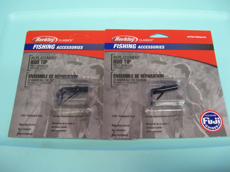 2 Berkley 中号咸水替换鱼竿尖 7/64 英寸标准尺寸指南黑色 — 第 2/4 张图片