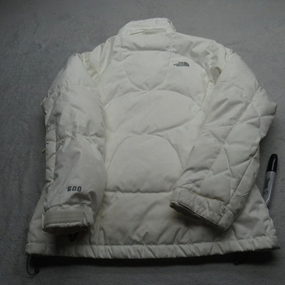 Chaqueta The North Face Down Mujer Mediana Blanca 600 Relleno Impermeable Puffer Esquí Foto 2 de 4