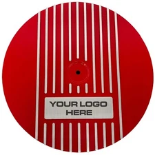 14" Round RED Air Cleaner Lid Kit - Raised Fins - Custom Engravable - Ansen USA