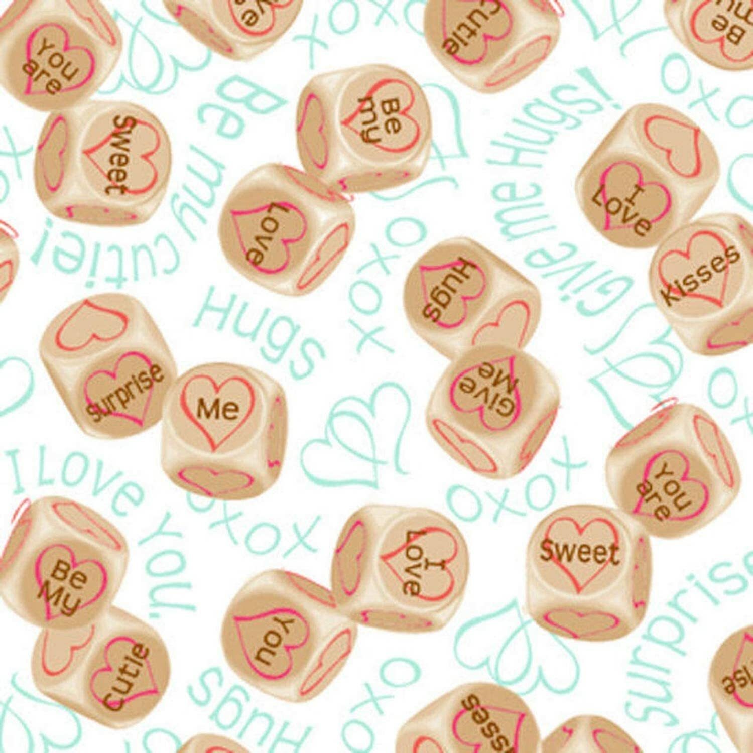 Tela de caramelo Love's All Around Valentines 100 % algodón por yarda