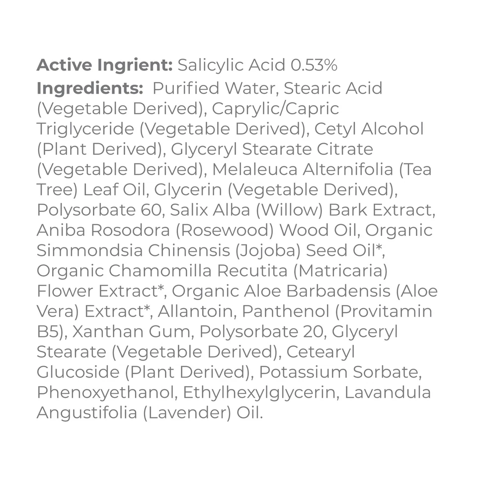 Crema hidratante de control de aceite de acné DERMA E ácido salicílico aceite de árbol de té 2 oz Foto 3 de 4