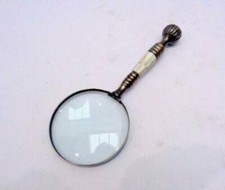 Magnifying Glass New Antique Vintage Style Brass Mother Of Pearl MagnifierGift