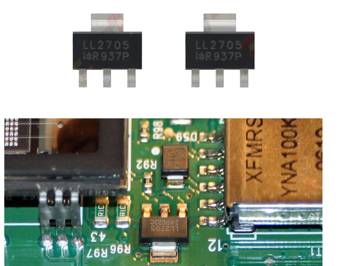 LL2705 Mosfet for GM Speedometer Cluster Display Repair Silverado Tahoe 2-Pack