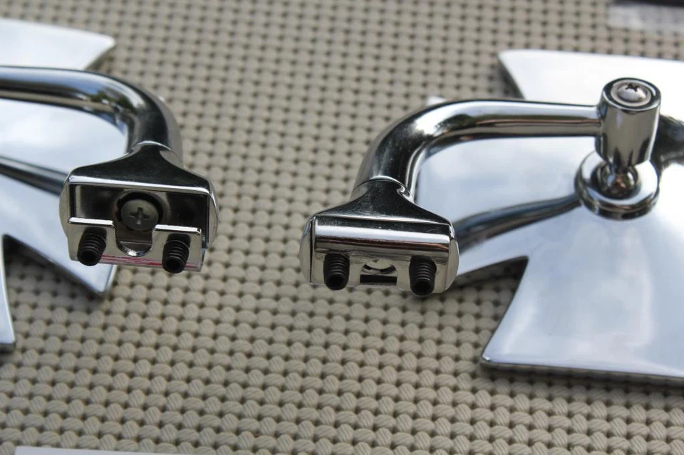 Espejos retrovisores Mercury Plymouth Oldsmobile personalizados de hierro maltés Cross Peep Foto 3 de 4