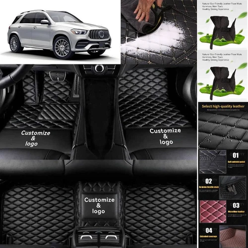 For Mercedes Benz GLE AMG Car Floor Mats All Weather Custom Waterproof Carpets - Imagen 14 de 35