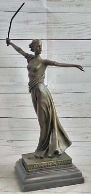 Athena Greek Goddess Grecian Art Deco Statue Figurine Bronze Sculpture Statue NR