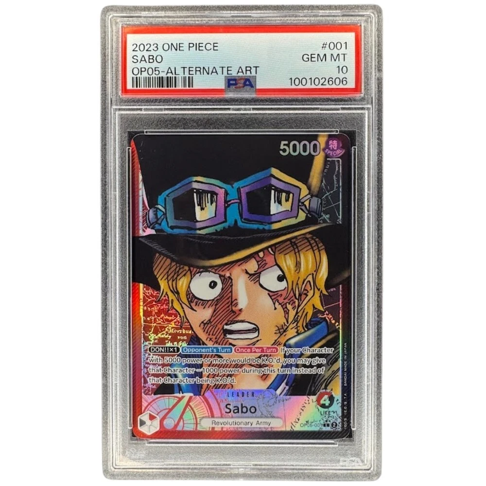Sabo OP05-001 PSA 10 Leader Alternate Art One Piece Card Game OP05