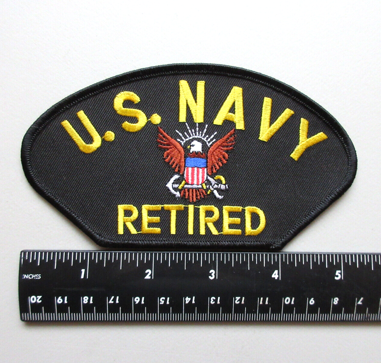 U.S. NAVY RETIRED MILITARY JACKET VEST HAT CLOTHING EMBROIDERED IRON ON PATCH