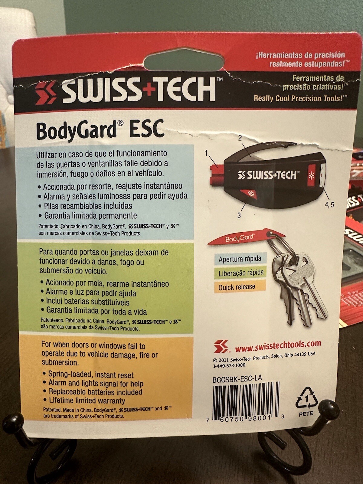 Swiss+Tech BodyGard ESC 5 in 1 Auto Emergency Tool (New Damaged Packaging)