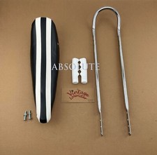 20" VINTAGELOWIRDER BLACK/WHITE BANANA SEAT W/SISSYBAR & WHITE GRIP FOR 20" BIKE