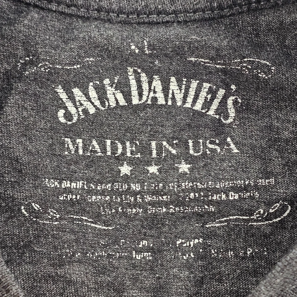 Camiseta ajustada Jack Daniels Tennessee gris miel manga corta para mujer XL Foto 4 de 4